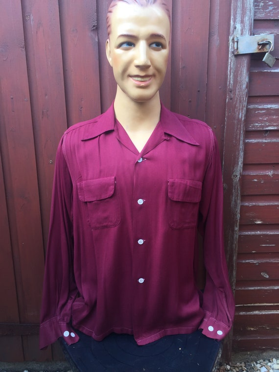 1940s gabardine shirt