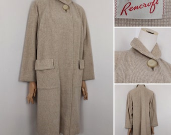 1950s fawn check coat