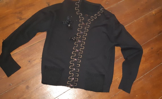 1950s beaded cardigan