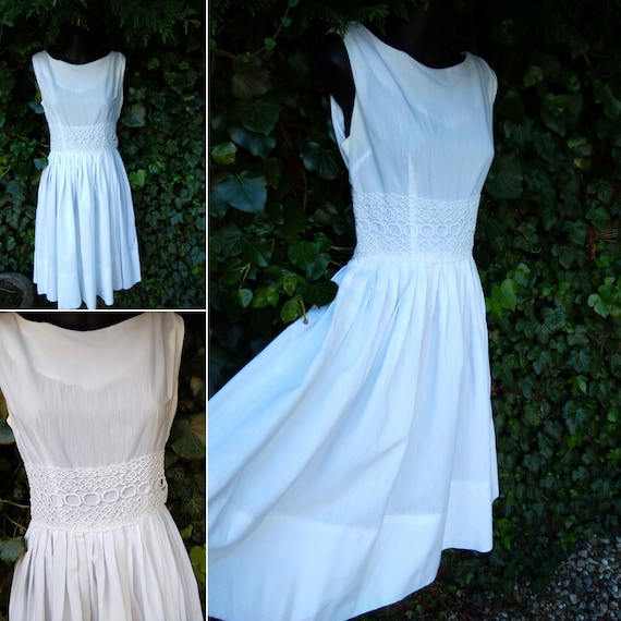 1950s white dress
