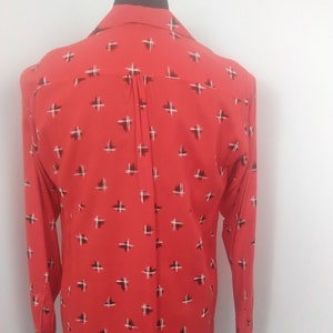 1950s style Atomic print rayon shirt image 6