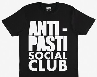 T-shirt con slogan alimentare Anti Pasti Social Club in nero