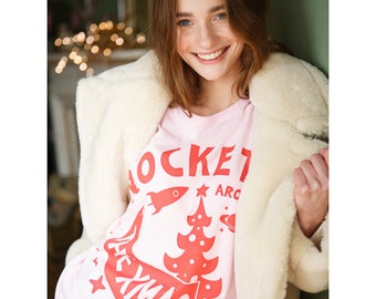 Rocket Around the Christmas Tree Camiseta de mujer