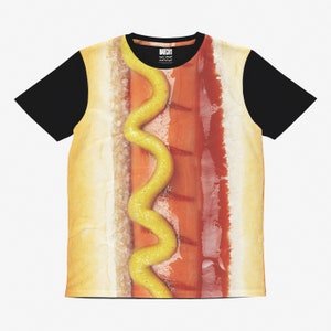 Hot Dog Unisex Kinder All Over Fotodruck Food Fashion T-Shirt