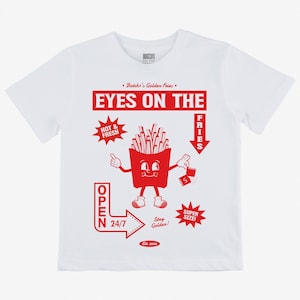 Eyes On The Fries キッズ フレンチフライ Tシャツ ホワイト