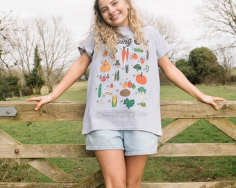 Camiseta Vegging Out Women's Vegetable Guide