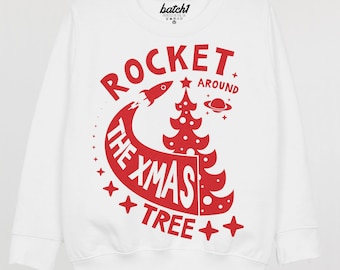 Rocket Around the Christmas Tree Children&#39;s Jumper