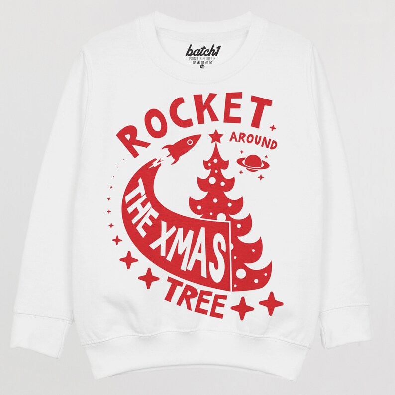 Rocket Around the Christmas Tree Children/'s Jumper