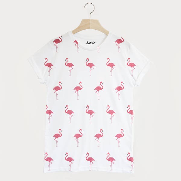 Flamingo All Over Print Unisex Summer T Shirt