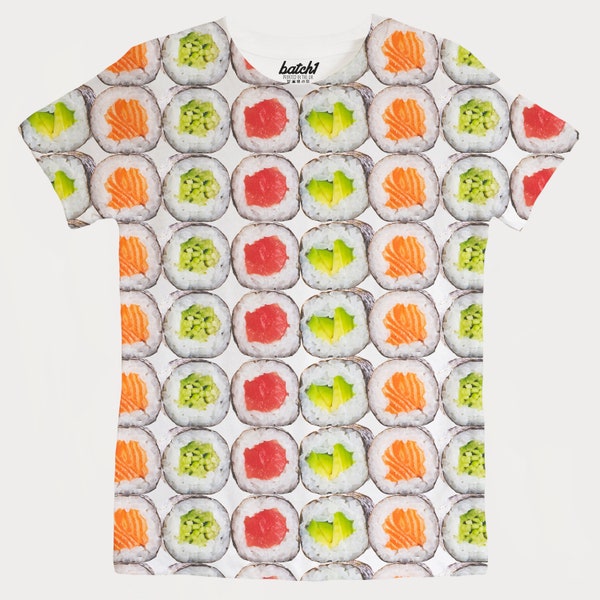 Sushi All Over Photo Print Children's Food Fashion T-Shirt