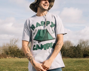 Happy Camper Men's Slogan T-Shirt