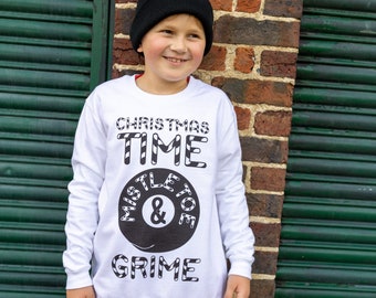 Mistletoe and Grime Boys' Christmas Jumper