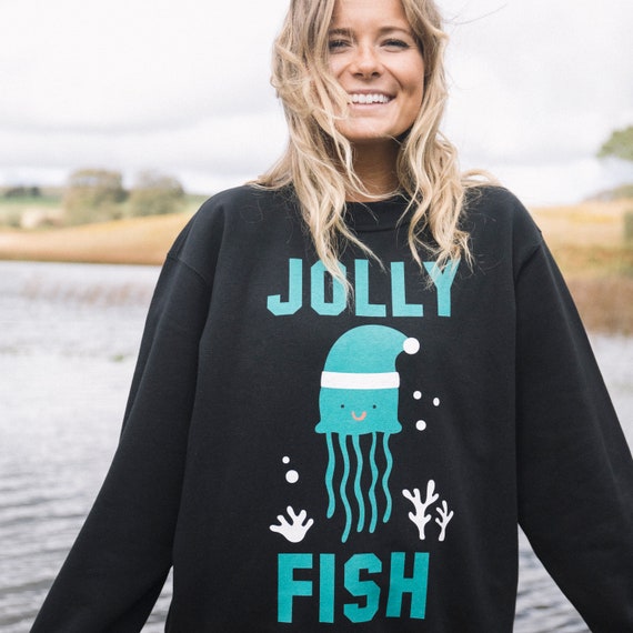 Geroosterd kan niet zien Shilling Jolly Fish Kersttrui Dames - Etsy Nederland
