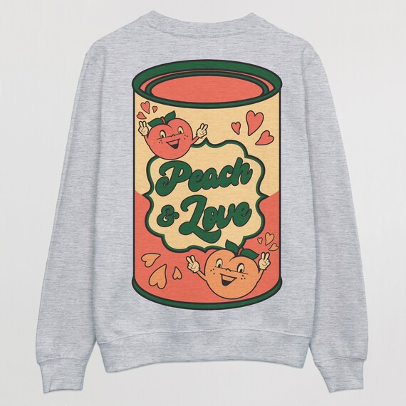Peach and Love Slogan Sweatshirt Canada