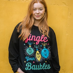 Jingle Your Baubles Grafik-Weihnachtspullover