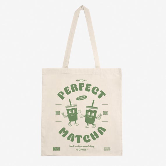 Perfect Matcha Drink Graphic Tote Bag