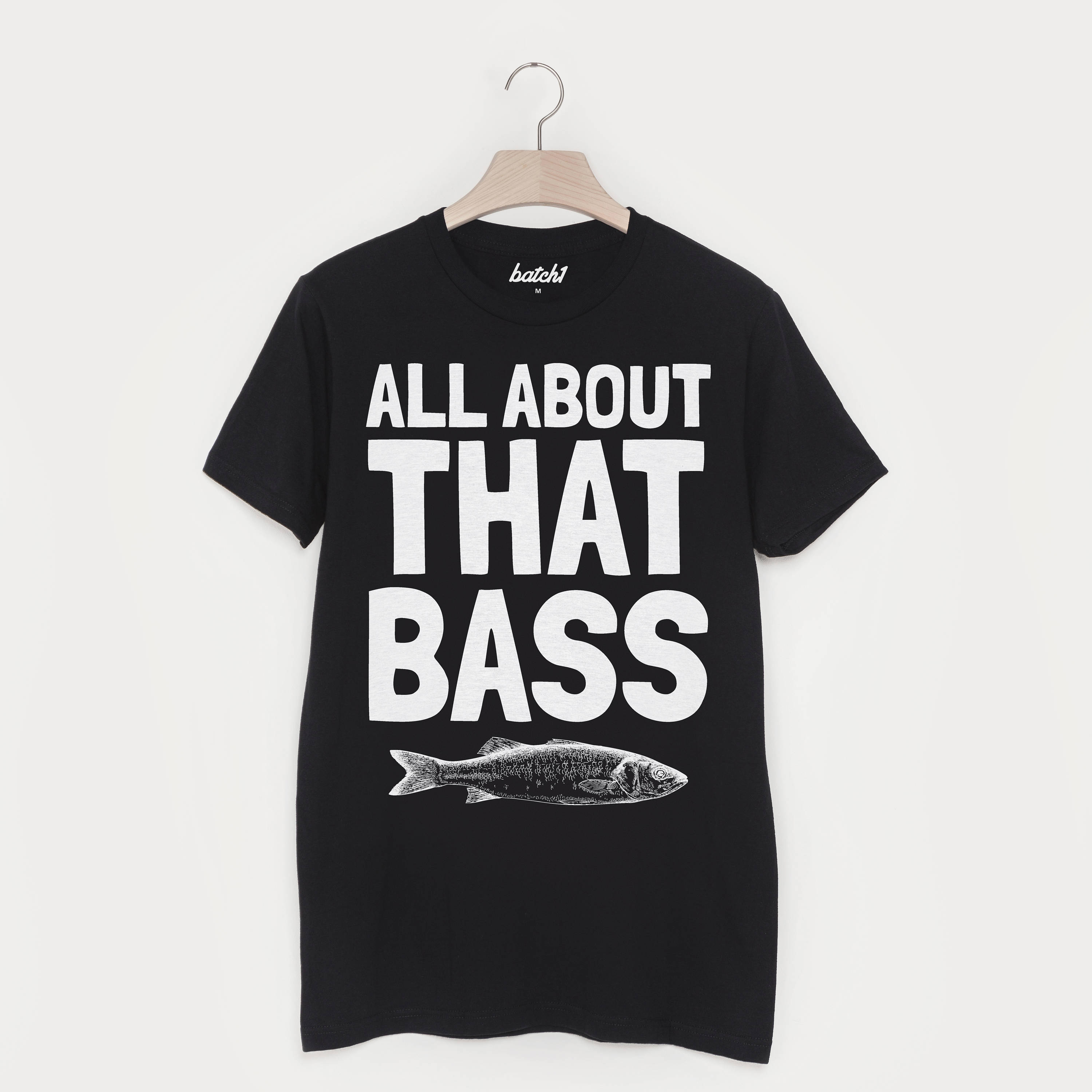 Image of All About That Bass Men's Fishing Slogan T Shirt
