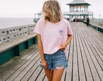 Sea Ya Women's Summer Beach Slogan T Shirt