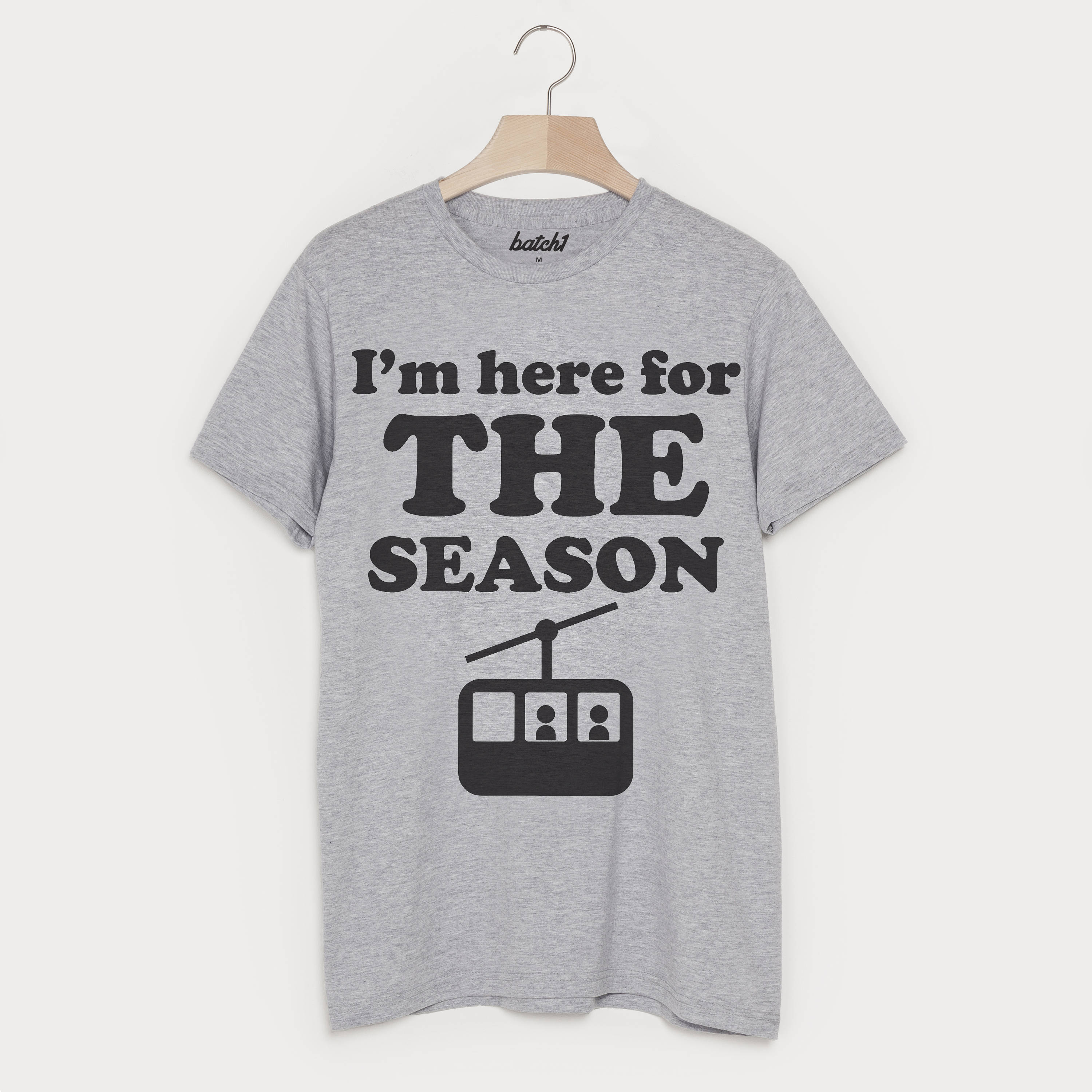 Image of Here For The Season Men’S Retro Après Ski Snowboard Funny Slogan T-Shirt