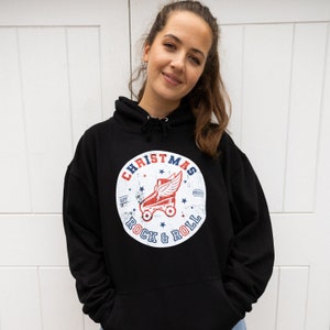 Christmas Rock And Roll Women&#39;s Christmas Hoodie