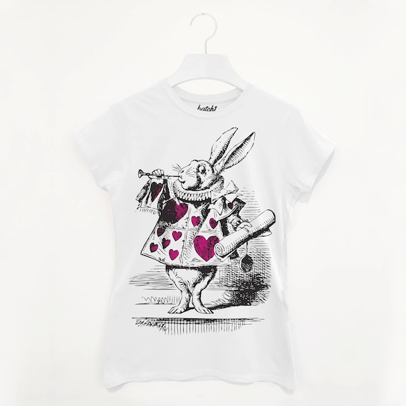Rabbit With Trumpet Women's Alice in Wonderland T Shirt - Etsy