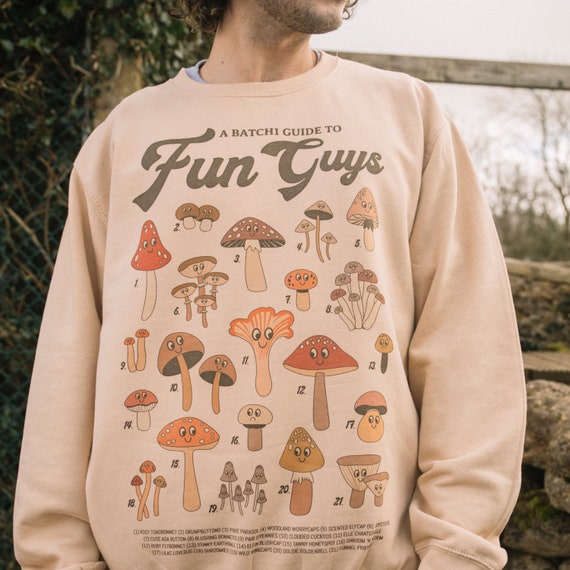 Fun Guys Mushroom Guide Sweatshirt - Etsy