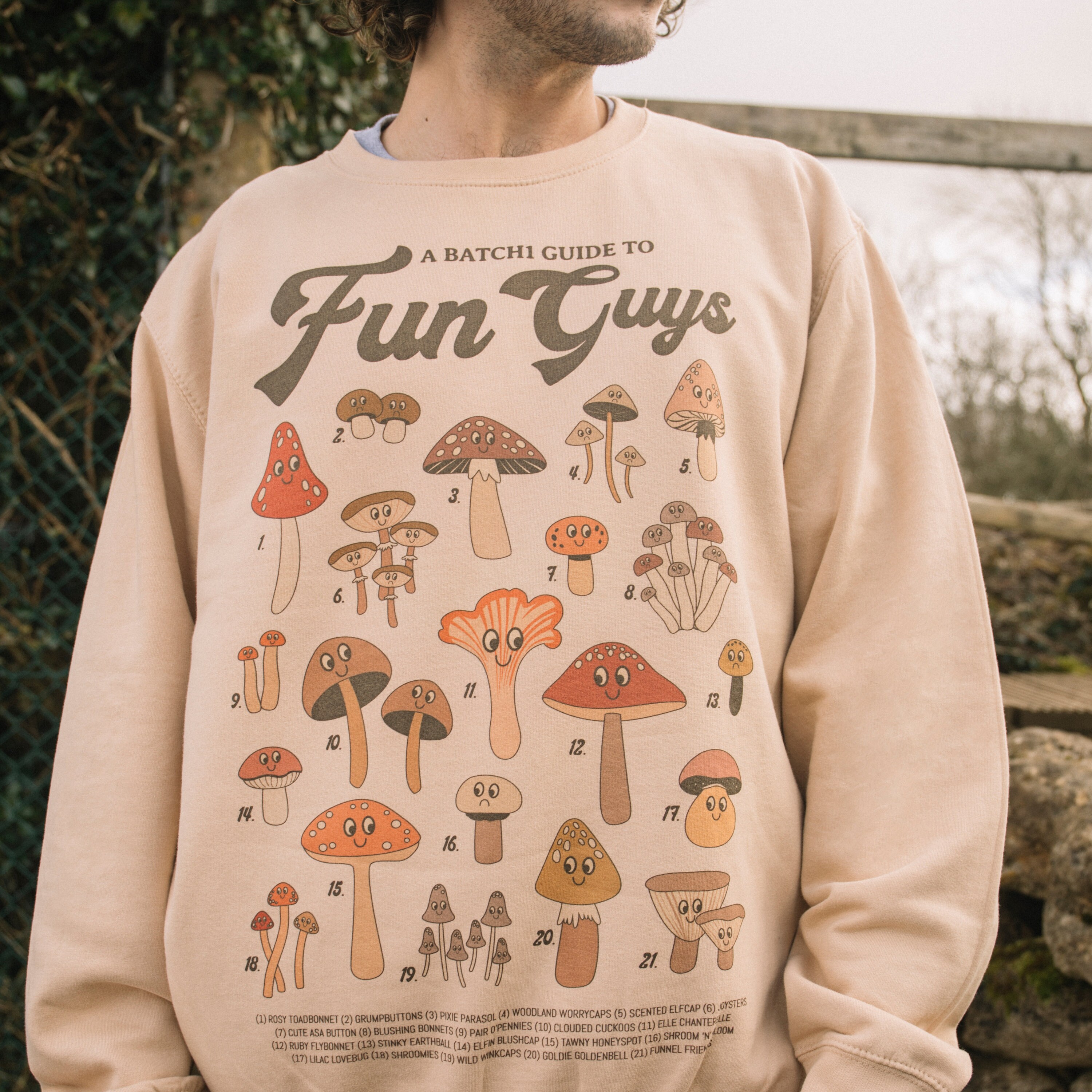 Fun Guys Mushroom Guide Sweatshirt - Etsy