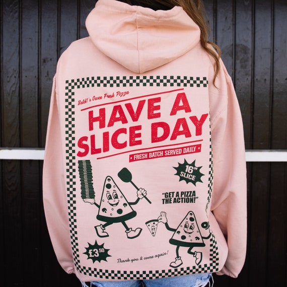PIZZA OF THREE SISTERS HOODIE ¥24,750 美品 Hot Girls Pizza - Heavyweight Cream Hoodie – Raw & Rebellious