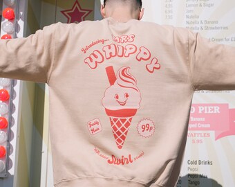 Mrs Whippy メンズ アイスクリーム グラフィック スウェットシャツ 