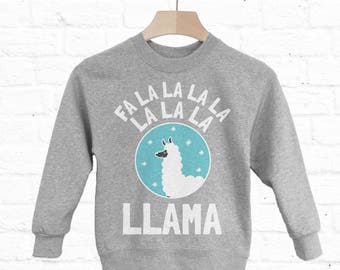 Fa La La Llama Children's Festive Christmas Sweatshirt