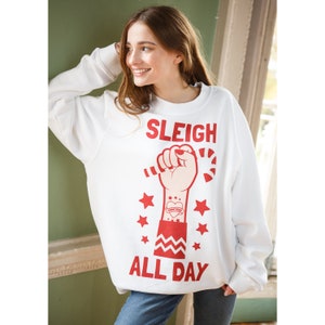 Sleigh All Day Women's Christmas Jumper image 6