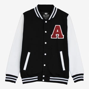 Chaqueta de béisbol universitaria unisex personalizada con la letra A de la universidad estadounidense