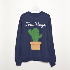 Free Hugs Cactus Women's Slogan Sweatshirt