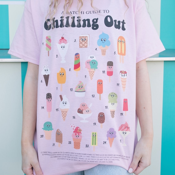 Chilling Out Women s Ice Cream Guide T shirt Etsy Canada