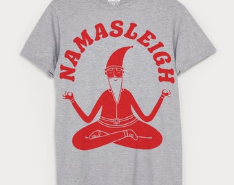 Namasleigh Yoga Santa Men's Christmas T-Shirt