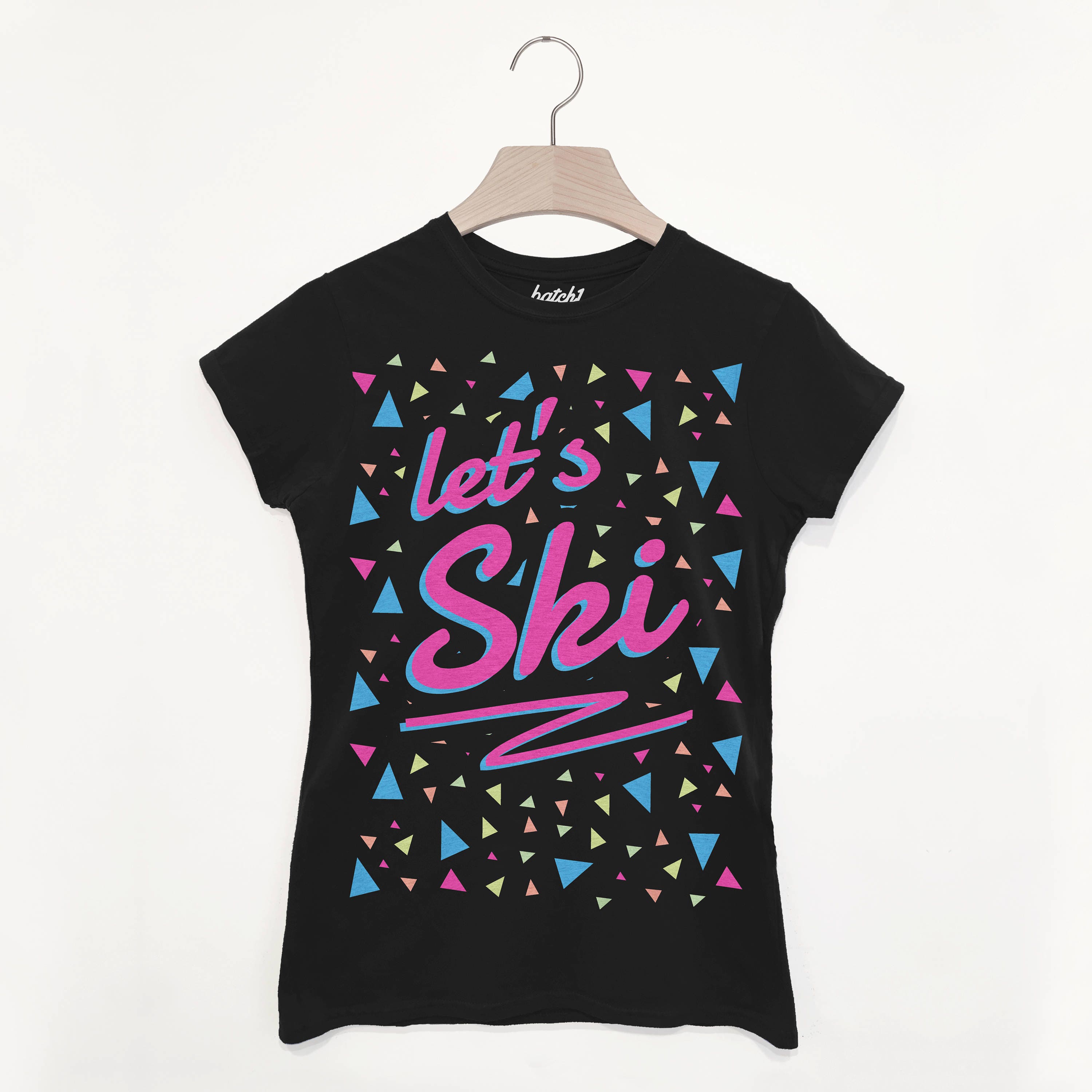 Let's Ski – Women's 80s Style Retro Après Ski Snowboard Slogan T-shirt - UK