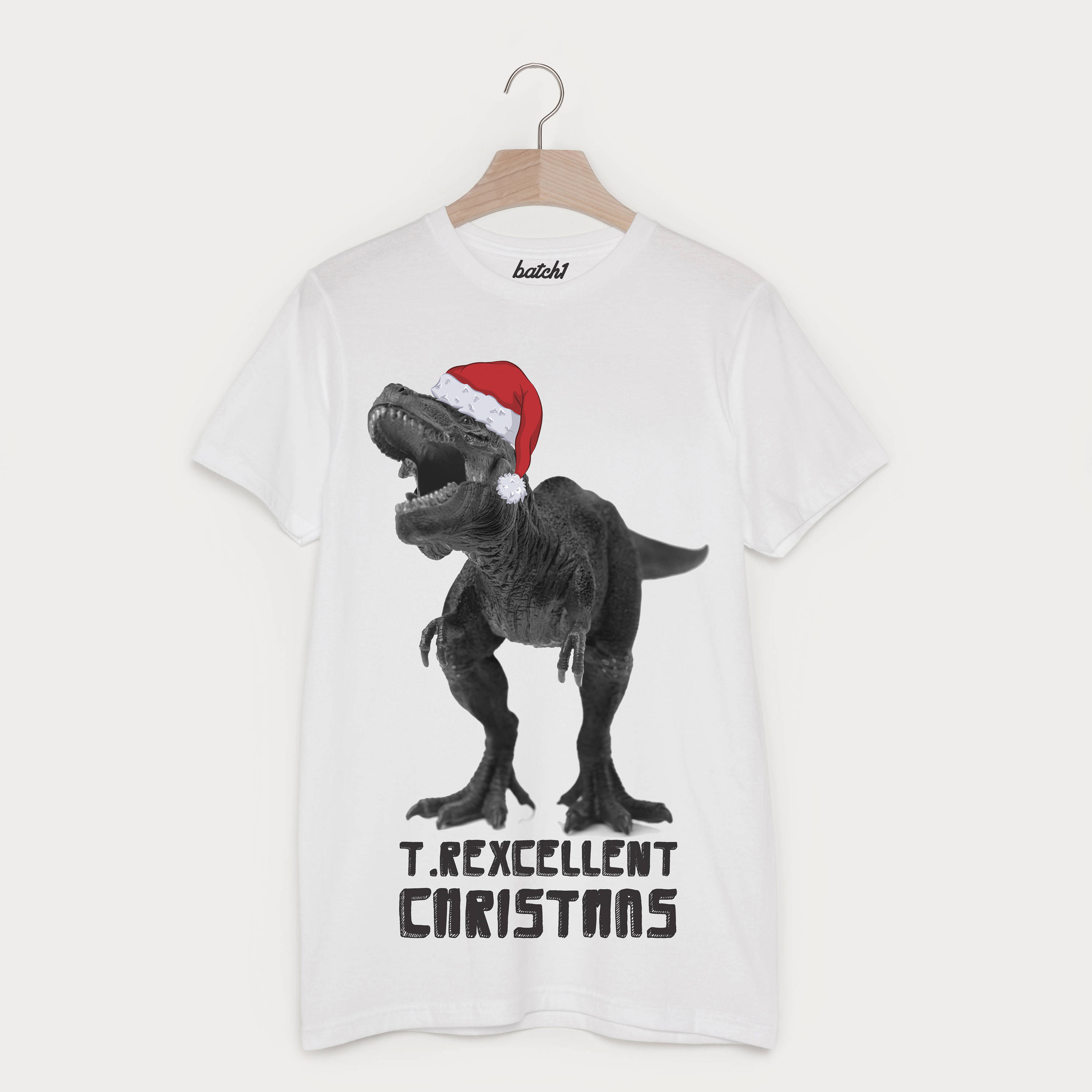 Image of T-Rexcellent Men's Christmas Dinosaur T-Shirt