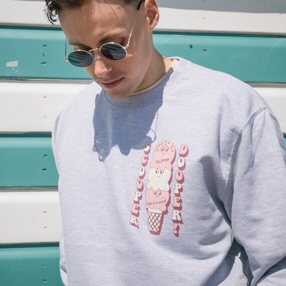 Cream graphic sweatshirt hotsell