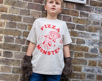 Pizza Monster Boys' Slogan T-Shirt