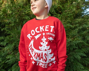 Rocket Around The Christmas Tree Boys' Christmas Jumper