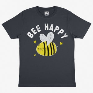 Bee Happy Women's Slogan T Shirt image 4