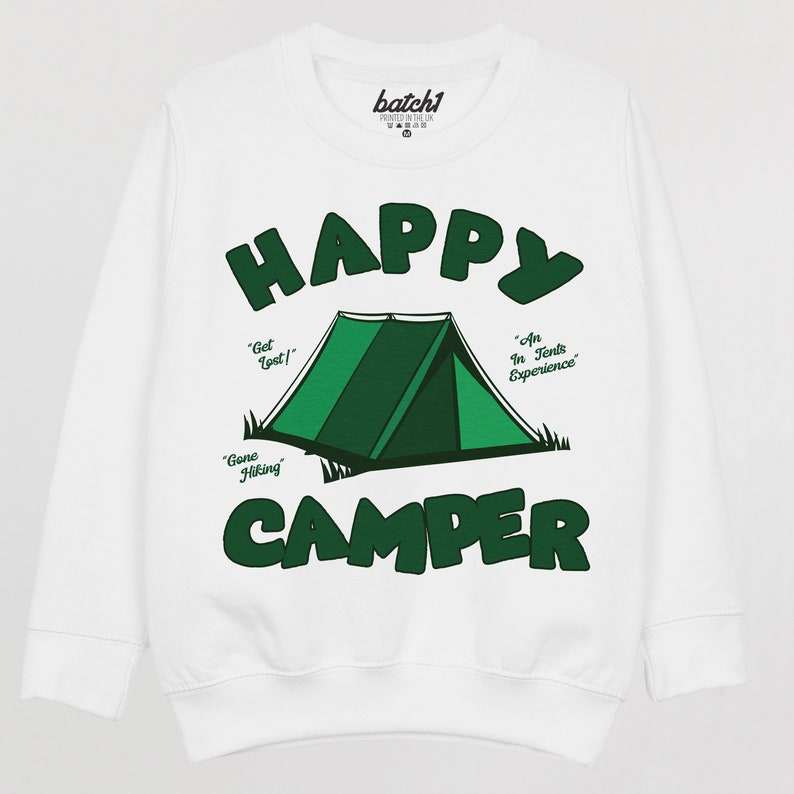 Happy Camper Boys' Camping Slogan Sweatshirt image 5
