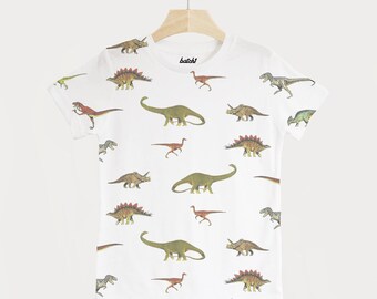 Dinosaur All Over Print Kids Fun Summer T Shirt