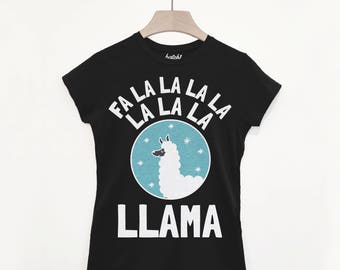 Fa La La Llama Women's Festive Christmas T Shirt