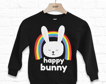 Happy Bunny Unisex Children's Slogan Sweatshirt