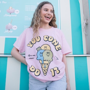 You Cone Do It Damen Eiscreme Grafik T-Shirt