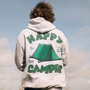 Happy Camper Männer Spruch Hoodie