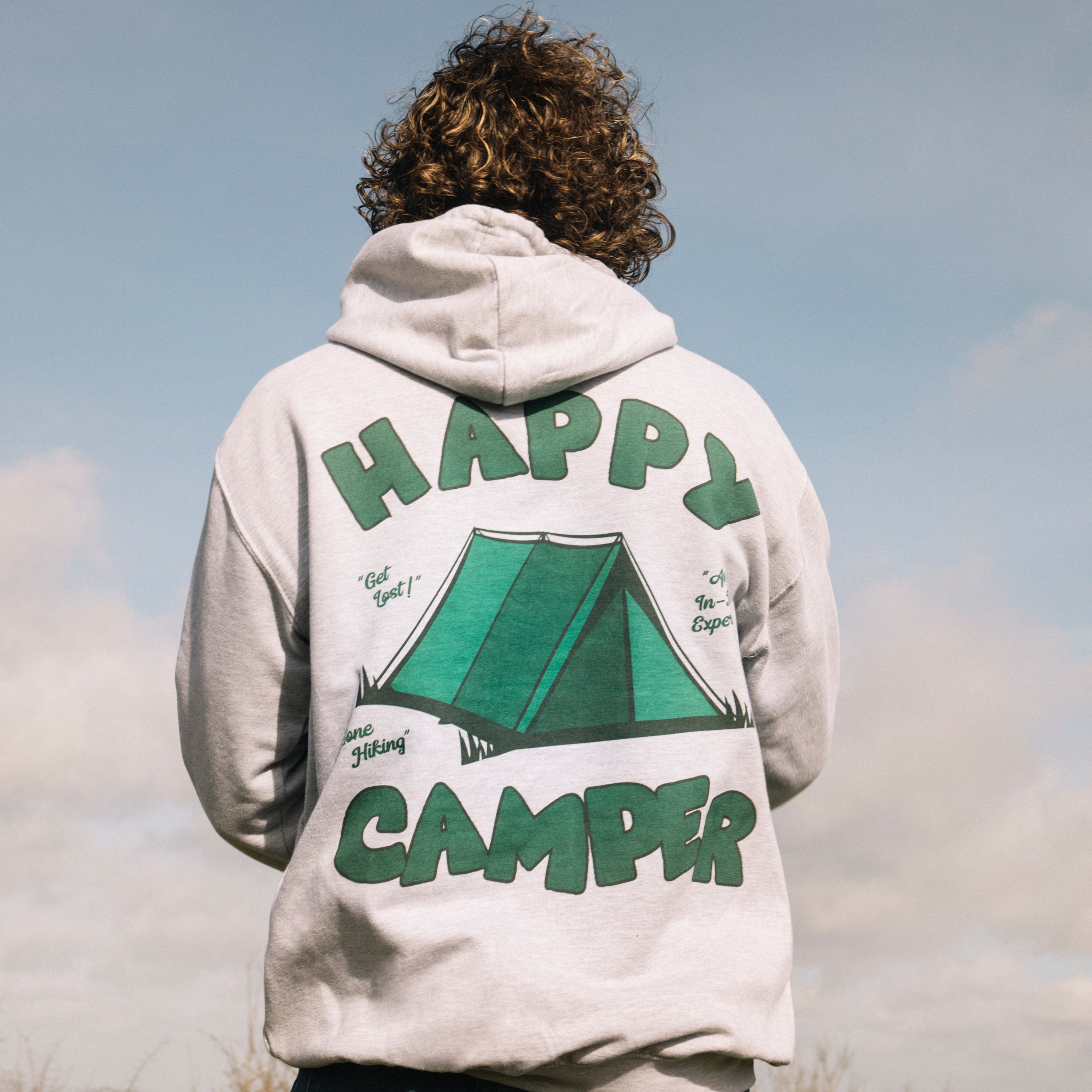 Happy Camper Men's Slogan Hoodie - Etsy