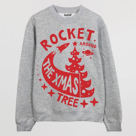 Rocket Around the Christmas Tree Men's Jumper | Etsy