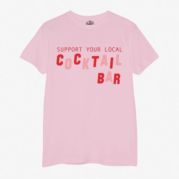 Pink slogan store tee